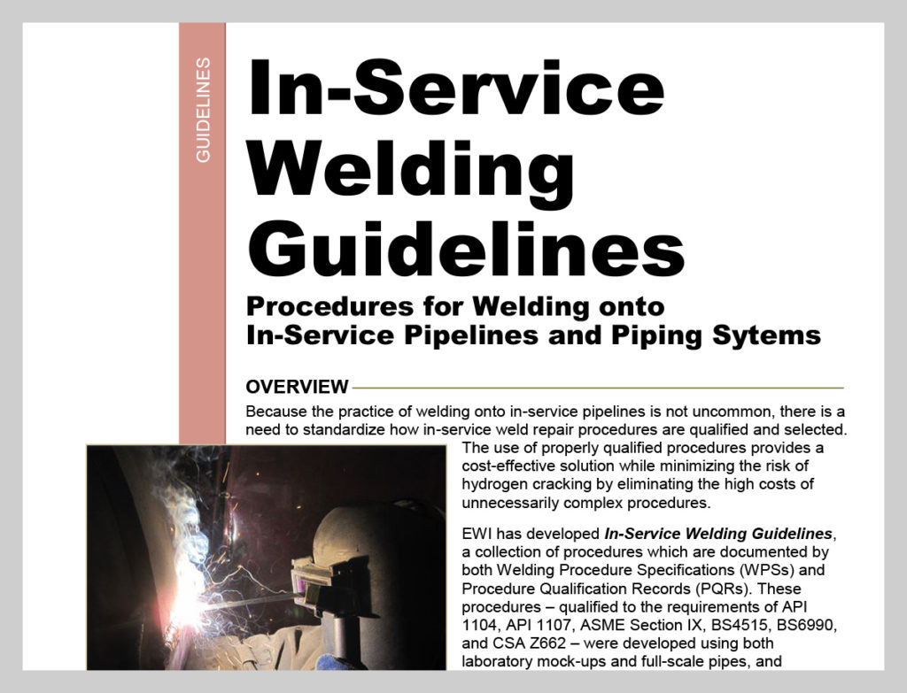 In-Service Welding Guidelines Brochure Thumbnail