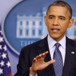 President Obama Speaks On The Economy In The White House Briefing Room