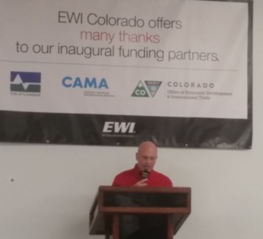 EWI Colorado Director Rick Gardner gives opening remarks