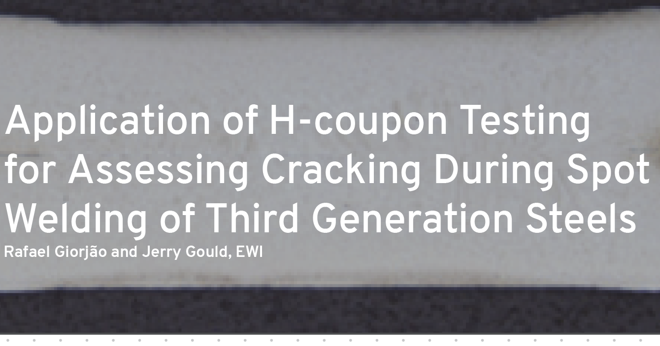 Applying EWI s H coupon Test To Galvanized GEN3 AHSS EWI